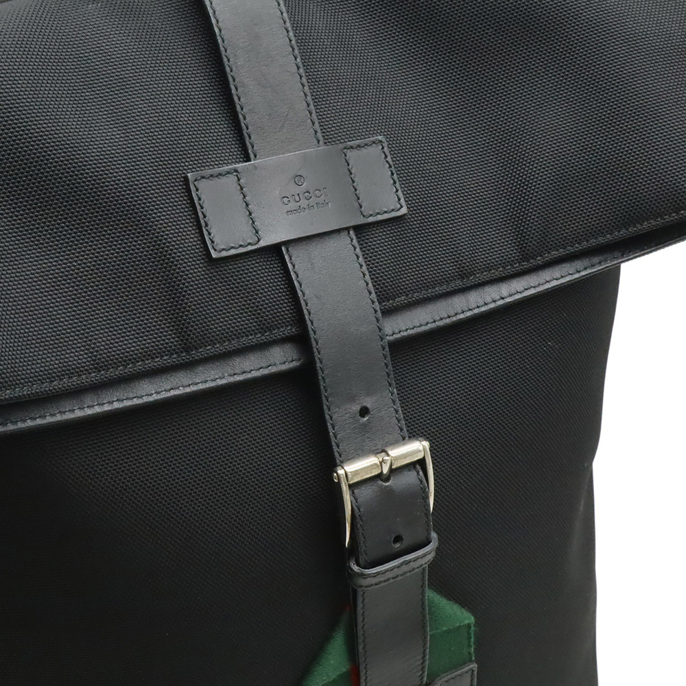 GUCCI Authentic Black Leather Backpack - Picture 9 of 10